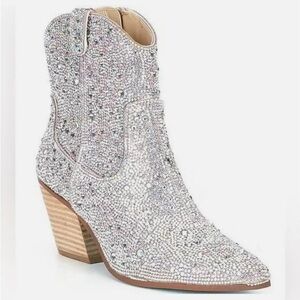 Betsey Johnson Sparkling Ankle
Booties - Silver